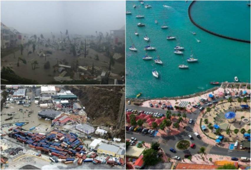 La isla caribeña de San Martín quedó devastada por el paso de Irma.