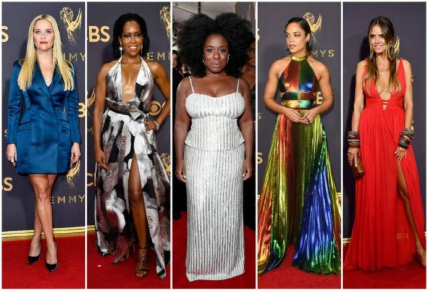 Con tonos rojos, verdes, rosados o metálicos, las estrellas de la televisión pasaron por la alfombra roja de la 69 edición de los premios Emmy que se celebró ayer, pero sus atuendos no fueron los más vistosos, al contrario la crítica es negativa.