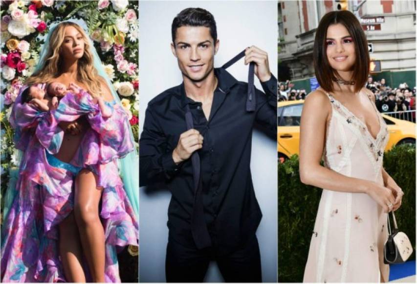 La cantante Beyoncé, el futbolista Cristiano Ronaldo y la artista Selena Gómez se repartieron las diez fotos con mayor número de 'me gusta' señalados por los usuarios de la red social Instagram durante lo que va de 2017, informó hoy ese plataforma de internet.<br/>