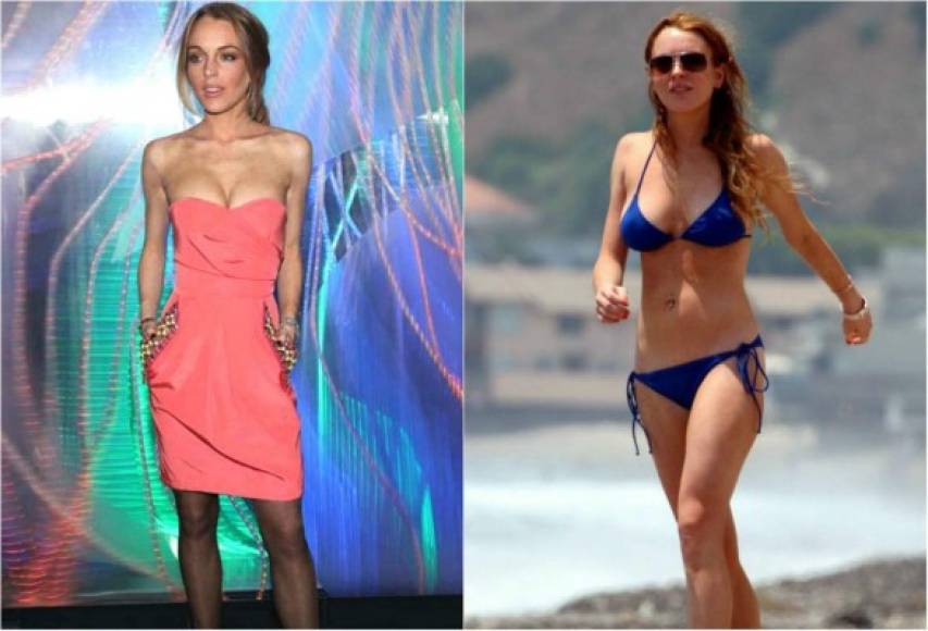 Lindsay Lohan: como otras celebridades, en un principió negó los síntomas de anorexia. Luego reveló en la revista Vanity Fair que su pérdida de peso era el resultado de una bulimia. 'Estaba enferma, todos estaban asustados y yo también lo estaba'.