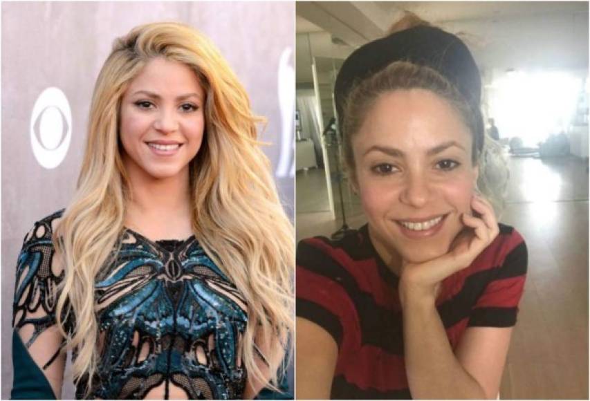 Shakira es una de las famosas que usa poco maquillaje hasta en sus apariciones en público.