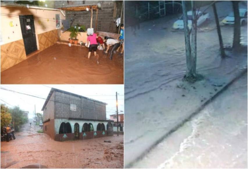Las fuertes lluvias que azotaron ayer distintas partes del país, provocaron inundaciones, sobre todo en la capital de Honduras, Tegucigalpa.