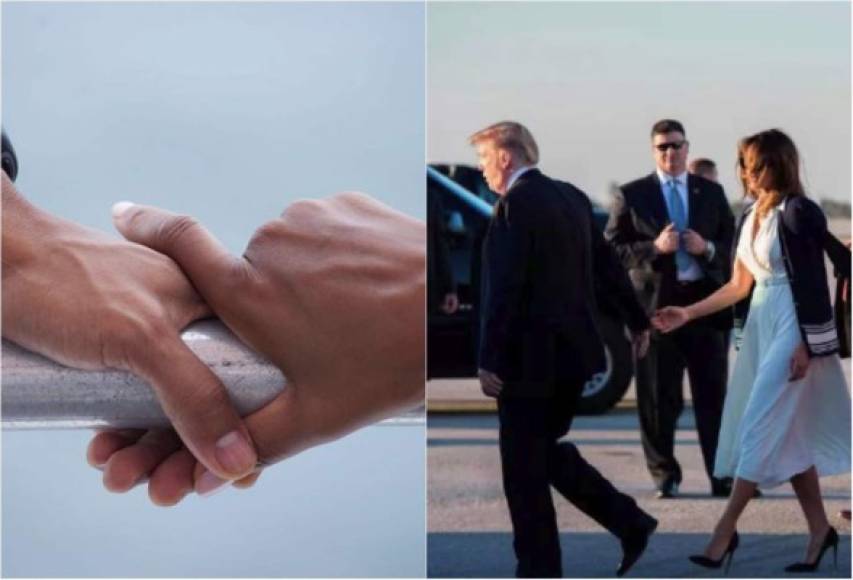 Souza también 'se burló' de Trump al publicar una foto de Michelle y Obama tomados de la mano luego de que Melania volviera evitar a su esposo mientras descendían del Air Force One a su llegada a Florida.