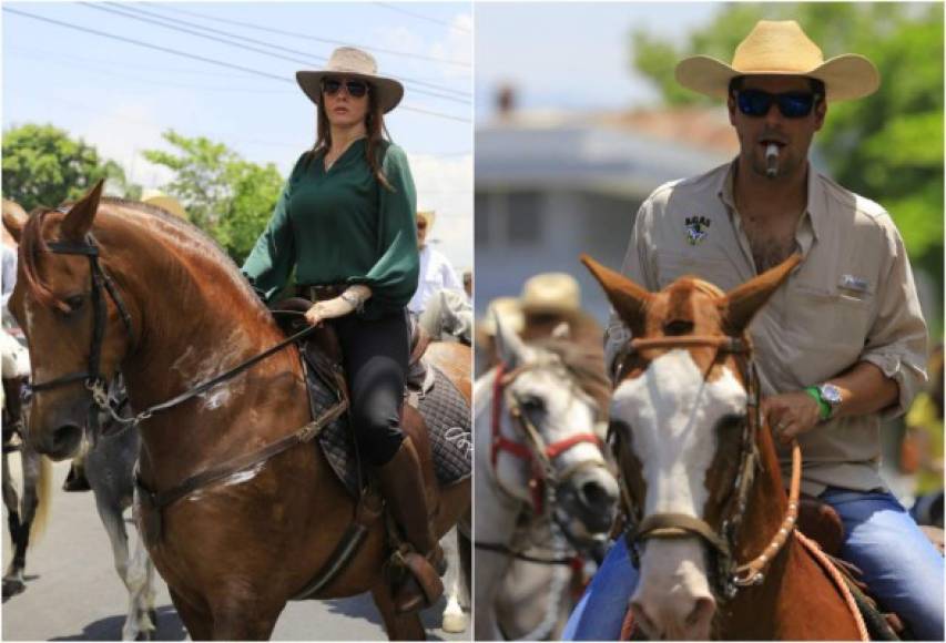 Elegancia y porte de los jinetes en el desfile de la Agas en el marco de la Feria Juniana de San Pedro Sula.