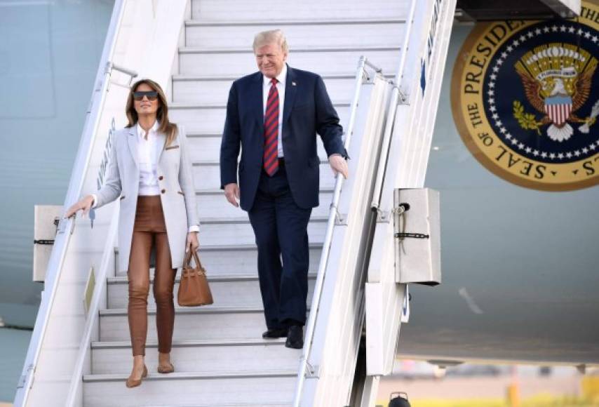 Trump y Melania llegaron ayer por la tarde a la capital de Finlandia para la esperada reunión entre el magnate y su homólogo ruso.