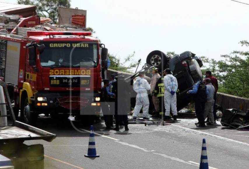 El accidente ocurrió en el kilómetro 27 de la carretera que conduce de la capital hacia la zona norte de Honduras, específicamente a la altura de la aldea El Reventón, en Amarateca.