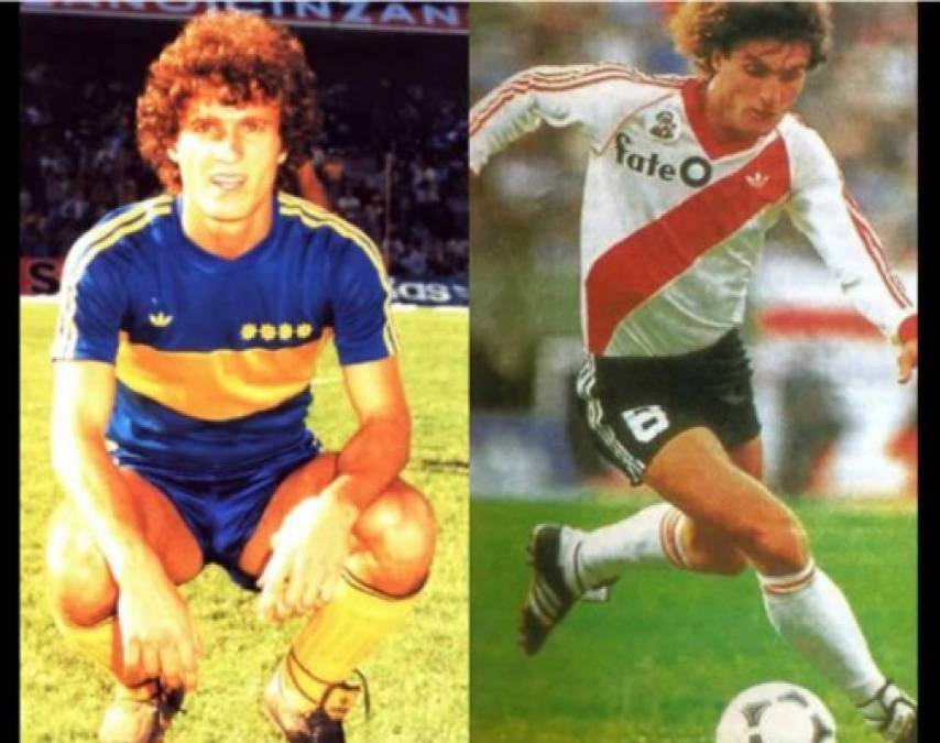 Óscar Ruggeri - Su debut profesional fue con Boca Juniors en 1980 y en la temporada de 1985 se marchó a River Plate. Los hinchas de Boca le quemaron la casa donde vivía por irse al eterno rival.