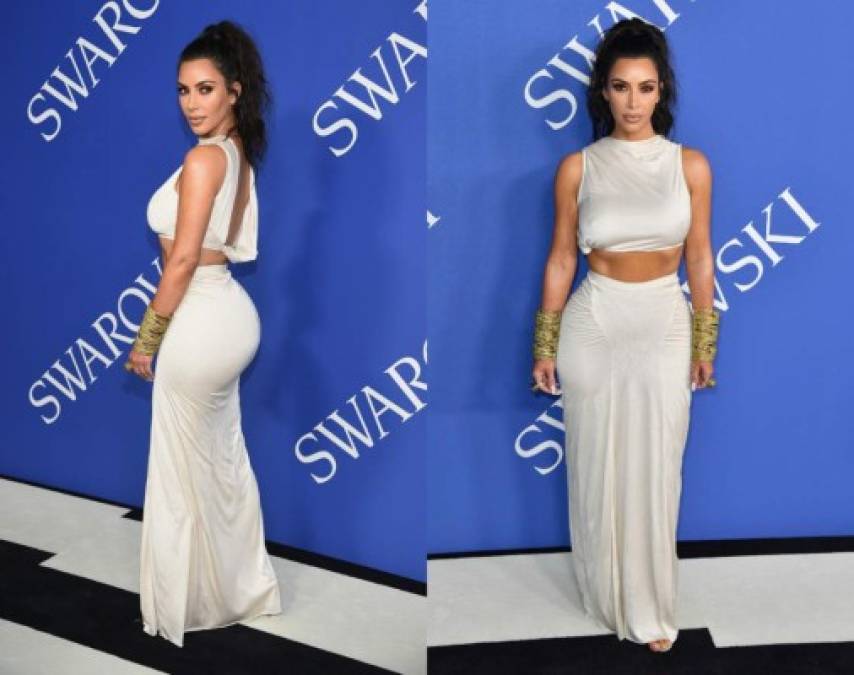Kim Kardashian West; una de las estrellas de la noche de los CFDA: por primera vez, el consejo otorgaba el premio al influencer del año y ella fue la elegida.
