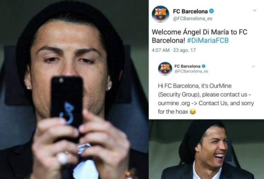 'Welcome Ángel di María to FC Barcelona! #DiMariaFCB', anunció la cuenta en un mensaje. Di María es uno de los jugadores que está en la agenda barcelonista.