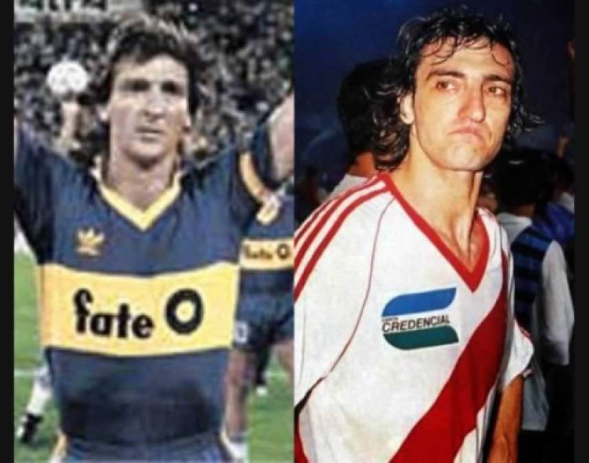 Jorge Higuaín - Jugó en Boca Juniors en 1986 y en 1988 llegó a River Plate.