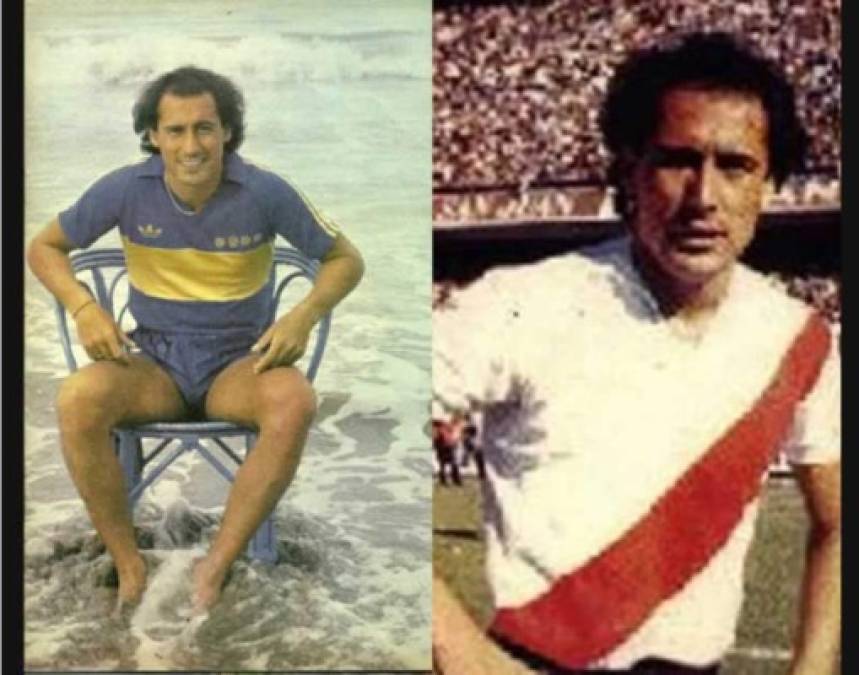 Juan José López - El excentrocampista argentino debutó en River Plate en 1970 y en 1982 llegó a Boca Juniors.