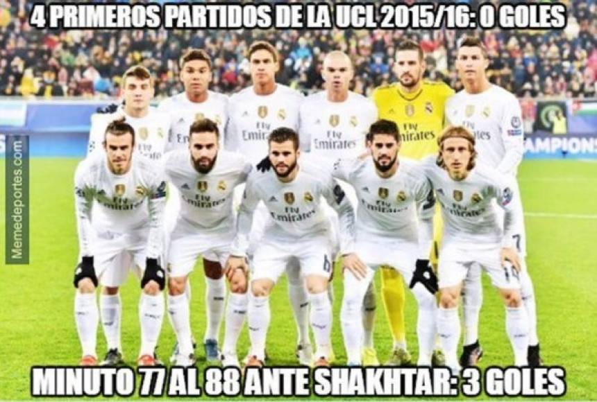 Desastre defensivo del Real Madrid contra el Shakhtar Donetsk.