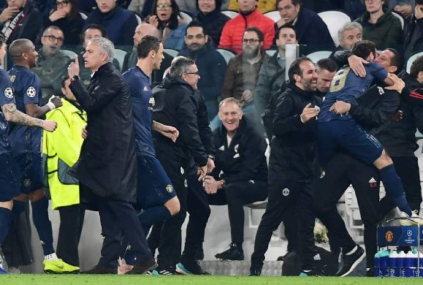 En el Manchester United se festejó por todo lo alto la remontada ante la Juventus tras el pitazo final.