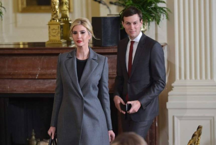 Ivanka Trump, la hija favorita del presidente estadounidense, también asistió a la reunión diplomática, acompañanado a su esposo, Jared Kushner.