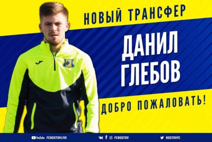 El Rostov ha fichado al centrocampista ruso Danil Glebov como agente libre.