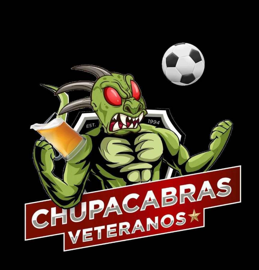 El curioso logo del club Chupacabras Veteranos.