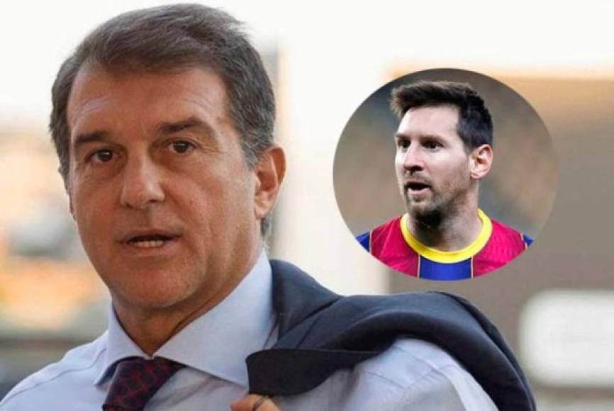 El primer objetivo de Joan Laporta es convencer a Messi de seguir en el FC Barcelona ya que el contrato del argentino finaliza el próximo mes de junio. El dirigente le ha prometido un par de fichajes al astro sudamericano a cambio de que permanezca en el equipo.
