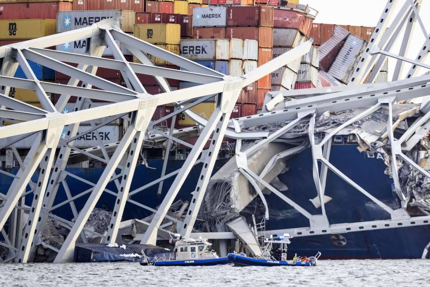 Hallan cuerpo de quinta víctima del accidente en el puerto de Baltimore