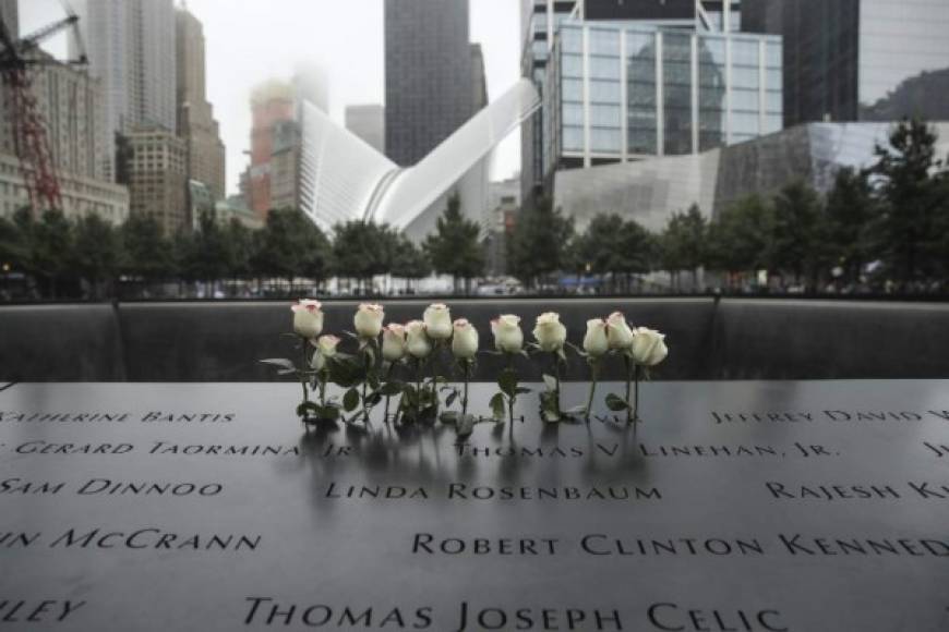 El monumento a las víctimas en el World Trade Center.