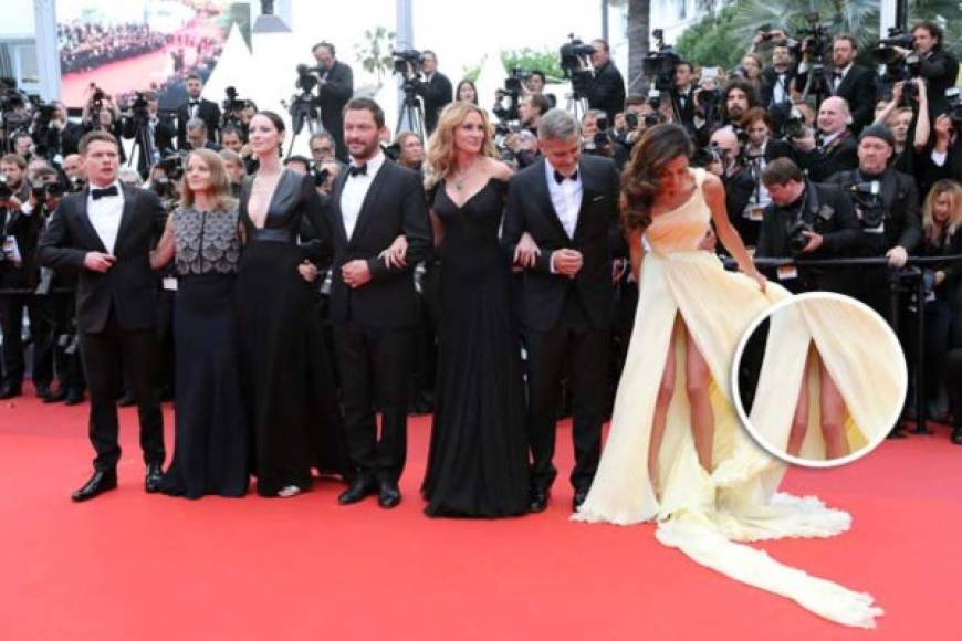 Amal Clooney, a punto de enseñarlo todo en la red carpet de Cannes.