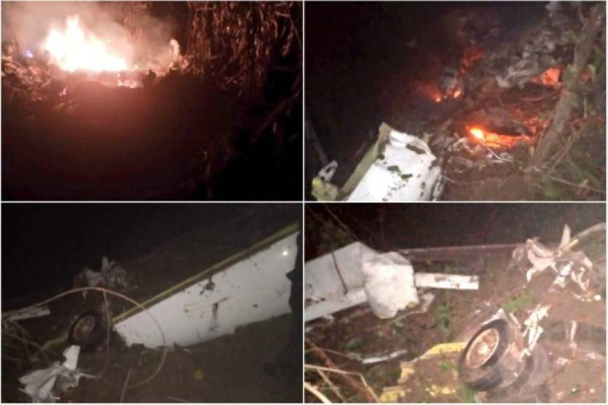 Imágenes difundidas por la Ejército muestran los restos del avión en una zona de cultivos de maíz, algunos incinerados por el fuego, además de armas de fuego, teléfonos celulares y los paquetes de droga, que la Fiscalía está analizando.
