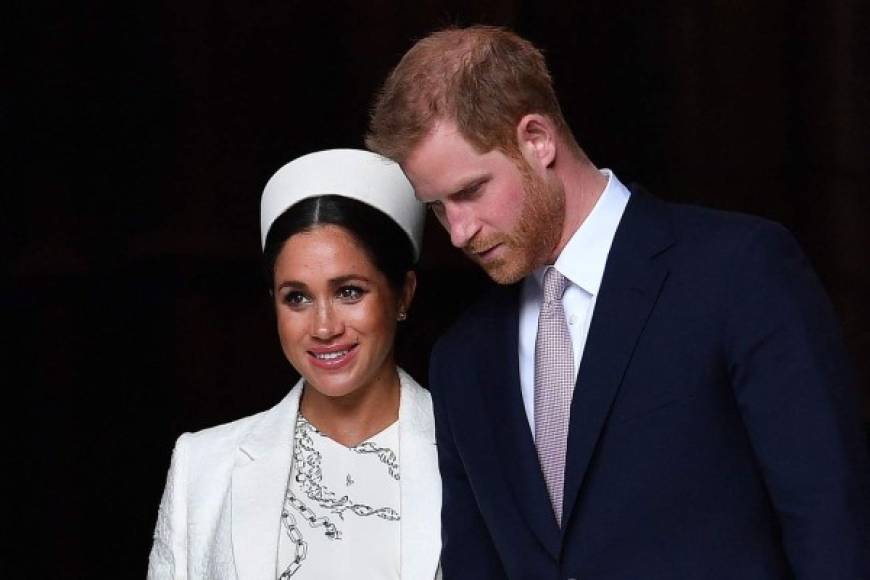 (FILES) In this file photo taken on March 11, 2019 Britain's Prince Harry, Duke of Sussex (R) and Meghan, Duchess of Sussex leave after attending a Commonwealth Day Service at Westminster Abbey in central London. - Britain's royal family on Sunday braced for further revelations from Prince Harry and his American wife, Meghan, as a week of transatlantic claim and counter-claim reaches a climax with the broadcast of their interview with Oprah Winfrey. (Photo by Ben STANSALL / AFP)