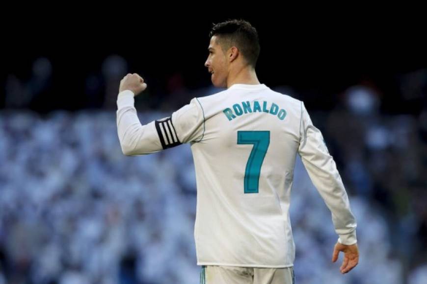 Cristiano Ronaldo (Real Madrid) está lejos de la pelea, suma apenas 14 goles que son 28 puntos.