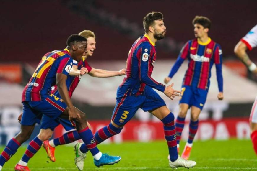 Gerard Piqué marcó el gol agónico del Barcelona para llevar el partido a la prórroga.