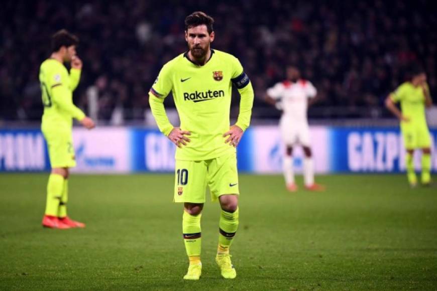 La frustración de Messi por no marcar gol era evidente.