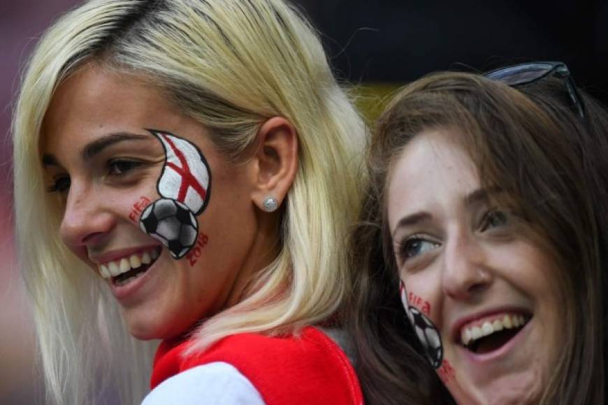 Las aficionadas inglesas en el partido contra Croacia.