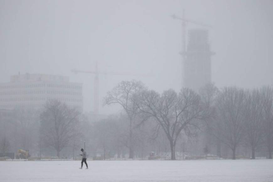 Un espeso manto de nieve cubre calles, árboles y coches en la capital del estado, Austin.