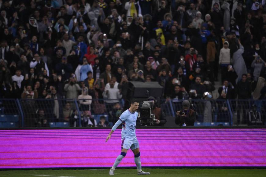 “Siuuuuhhhhh”, se escuchó en el estadio en el festejo de Cristiano Ronaldo.