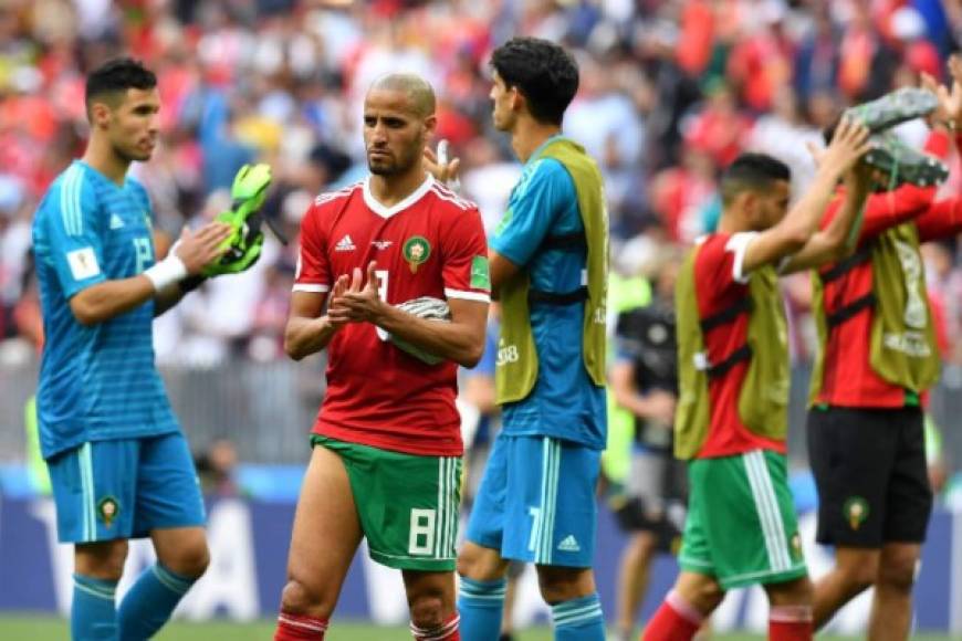 La selección de Marruecos fue eliminada del Mundial de Rusia tras perder 1-0 contra Portugal con gol de Cristiano Ronaldo.
