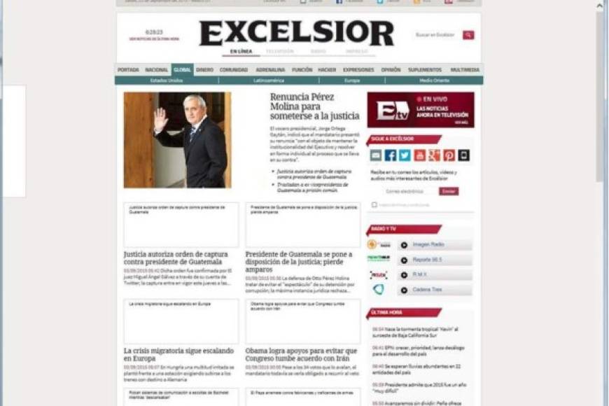 El diario Excelsior de México.