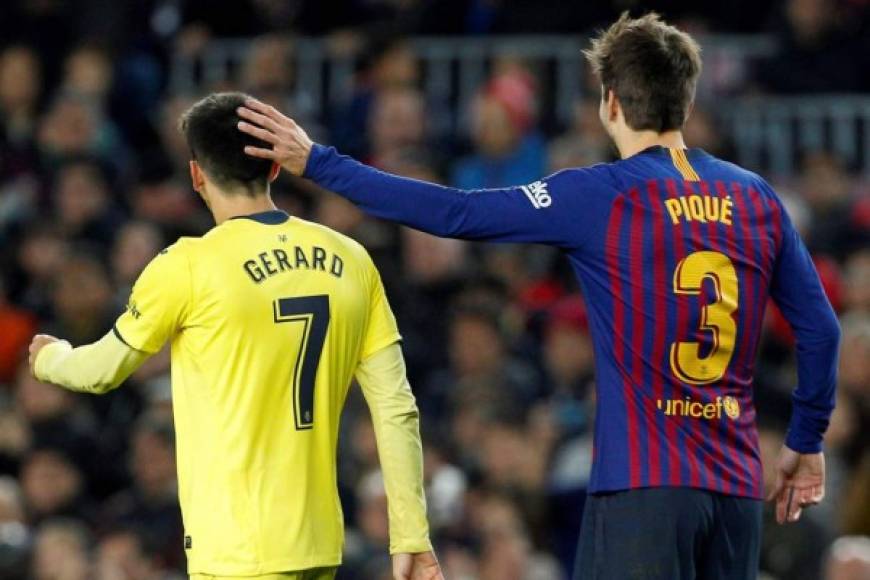 Así terminó la bronca entre Piqué y Gerard Moreno.