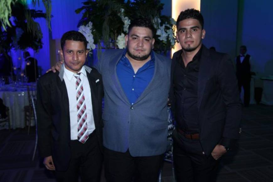 Jorge Lozano, Edwin Rivera y Alexis Tábora.