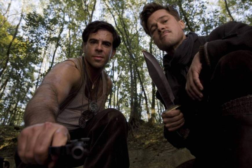 6. Bastardos sin gloria: Una película sobre la Alemania nazi, protagonizada por Brad Pitt, Christoph Waltz y Mélanie Laurent, fue escrita y dirigida por Quentin Tarantino en 2009.