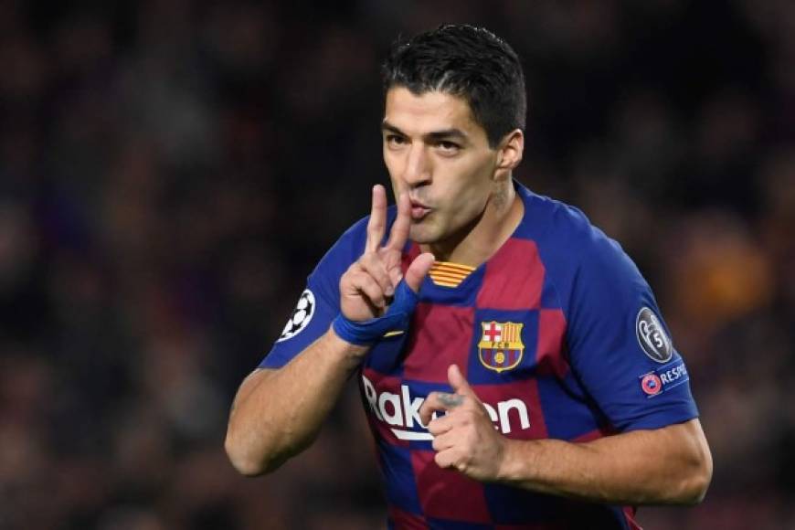 Luis Suárez celebrando su gol frente al Borussia Dortmund.