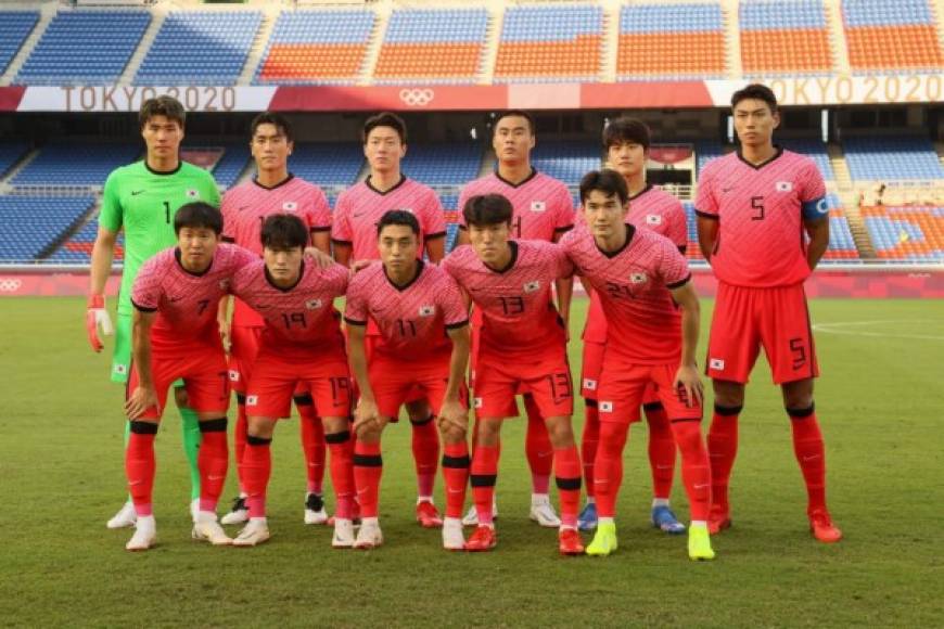Corea del Sur y el 11 titular que le pasó por encima a la Sub-23 de Honduras en los Juegos Olímpicos de Tokio 2020.