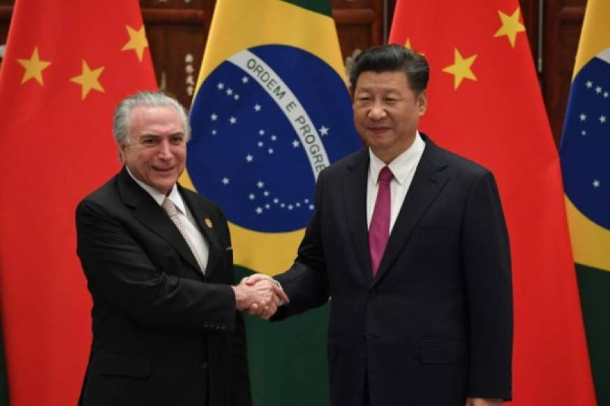10. Brasil: Desde 2005 hasta 2017, Brasil ha recibido el 55% de las inversiones de empresas chinas en Latinoamérica, según la CEPAL (Comisión Especial para América Latina y el Caribe), convirtiendo a Pekín en el principal socio económico de Brasilia.<br/><br/>Según el ministerio brasileño de Planificación, las empresas chinas invirtieron 53.968 millones de dólares en Brasil desde 2003 hasta junio de 2018, en un centenar de proyectos. Las inversiones directas chinas en Brasil se dirigen de manera creciente hacia las telecomunicaciones, la industria automotriz, las energías no convencionales y los servicios financieros.