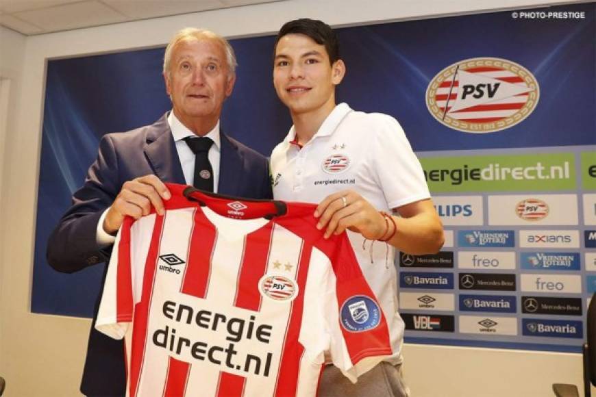 El PSV ha presentado este viernes a sus tres últimos fichajes: Derrick Luckassen, Marco van Ginkel y el mexicano Hirving Lozano.