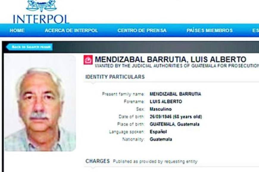 Mendizábal estuvo detrás de la grabación y distribución del video que apareció después de la muerte del abogado guatemalteco Rodrigo Rosenberg en 2009.<br/>En 2015, el Ministerio Público implicó a Mendizábal en la red de fraude aduanero conocida como “La Línea”. Lo busca Interpol.