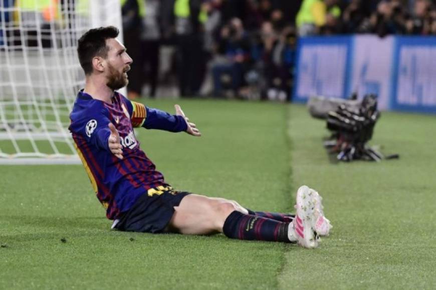 Messi se dirigió al Camp Nou y así festejó su golazo de tiro libre.