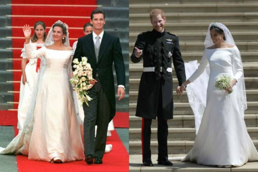 El diseño de Givenchy también fue comparado con el vestido de novia de la infanta Cristina de España para su boda con Iñaki Urdangarin.