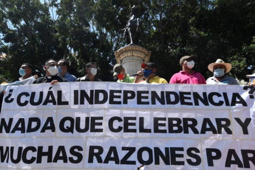 Una de las pancartas llevadas por los manifestantes.