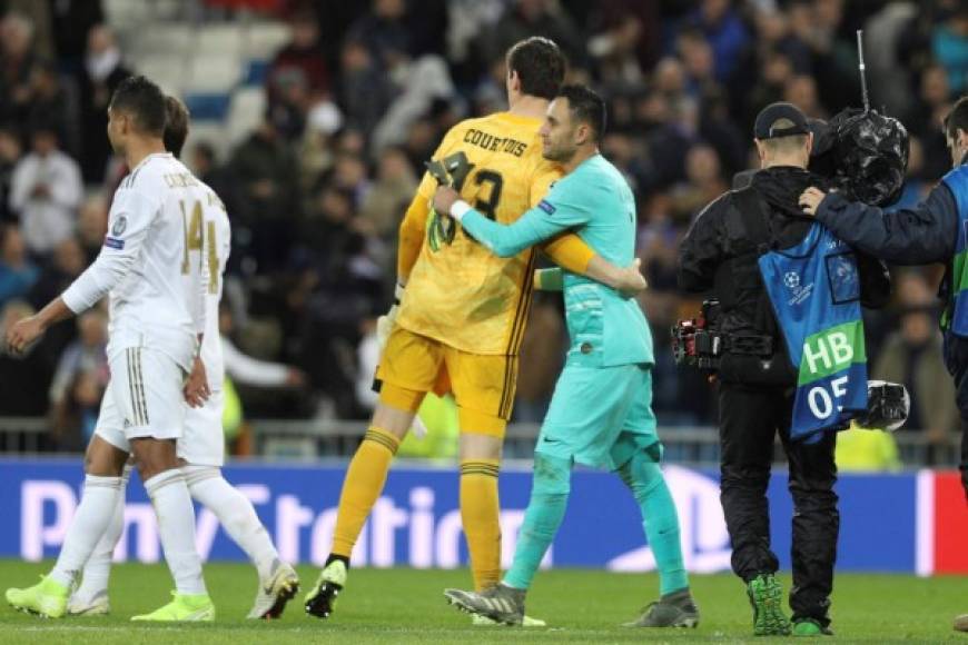 Tras el final del partido, Keylor Navas y Courtois se reencontraron y fueron captados de esta manera.