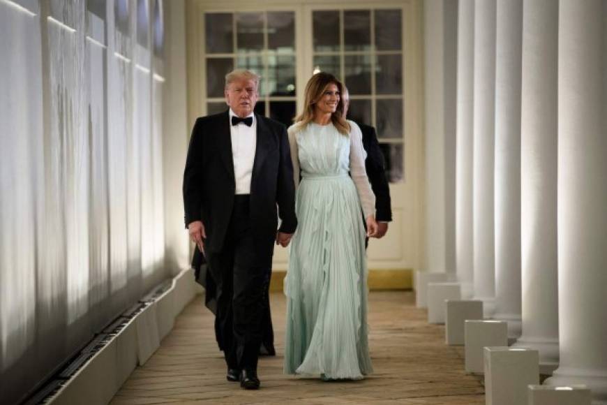 El presidente de Estados Unidos, Donald Trump, y la primera dama, Melania, agasajaron con una cena de Estado al primer ministro australiano, Scott Morrison el pasado viernes en la Casa Blanca.