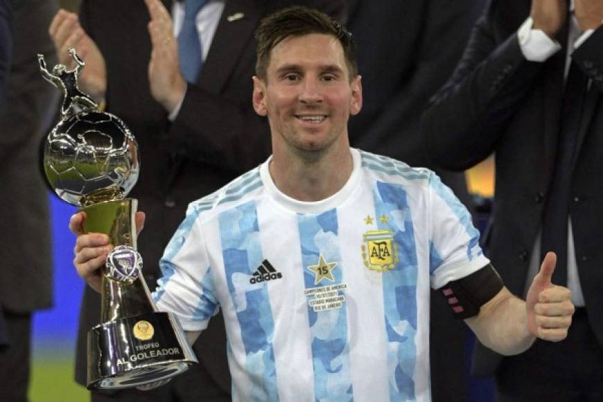 Y Lionel Messi se quedó con el galardó al MVP de la Copa América 2021. El mejor jugador del torneo.