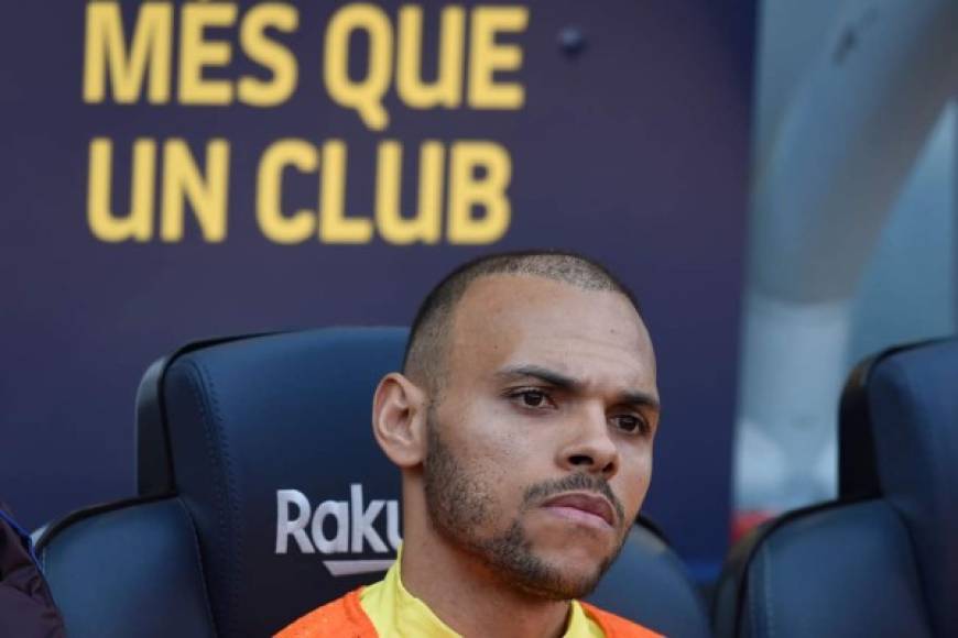 El nuevo fichaje del Barcelona, Martin Braithwaite, entró en su primera convocatoria y arrancó de suplente contra el Eibar.