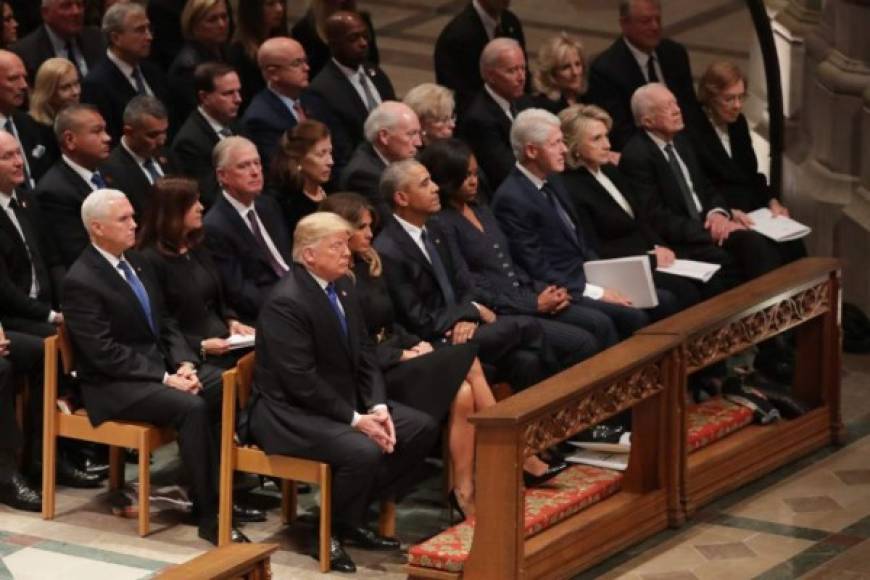 El expresidente George W. Bush pidió a los oradores de la ceremonia evitar cualquier ataque político contra Trump para mantener un clima de reconciliación en el funeral de su padre.